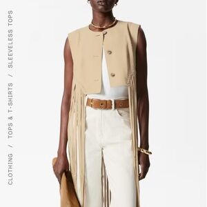 Other Stories FRINGED SUEDE VEST